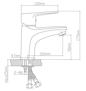 Смеситель для раковины BOOU B8282-1 хром